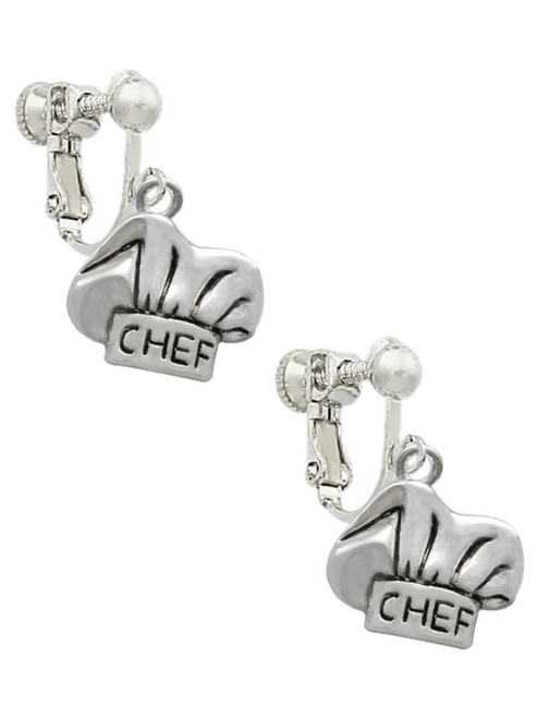 Chef Hat Clip On Earrings