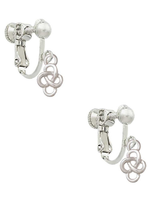 Mini Celtic Knot Clip On Earrings