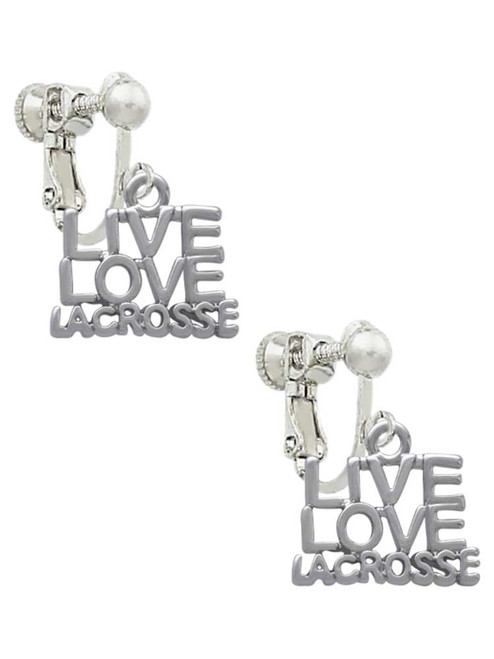 Live Love Lacrosse Clip On Earrings