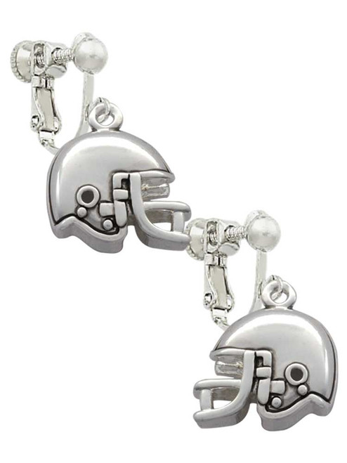 Football Helmet Clip On Earrings