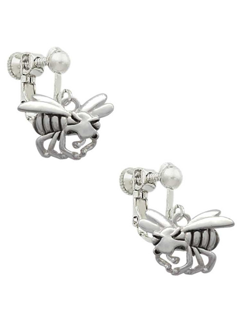 Large Yellow Jacket - Mascot Clip On Earrings