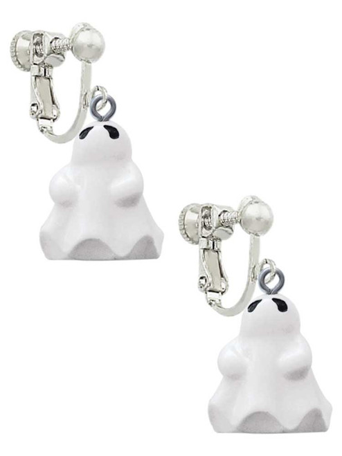 Resin Ghost Clip On Earrings