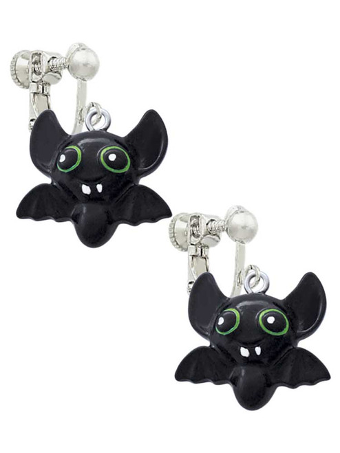 Resin Bat Buddy Clip On Earrings