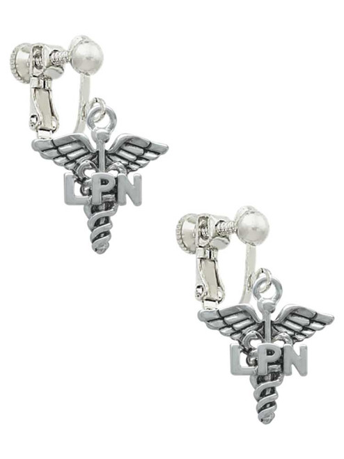 Caduceus - LPN Clip On Earrings