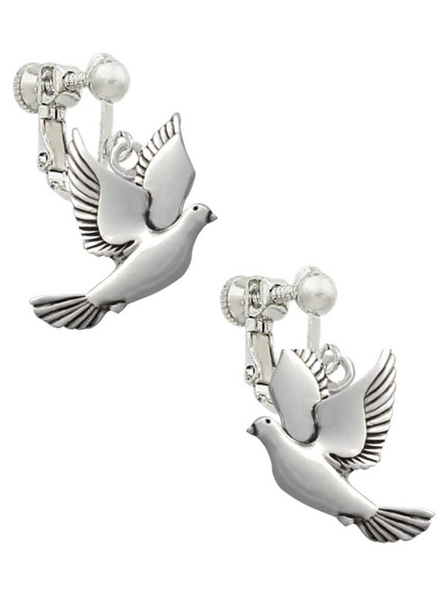 Dove Clip On Earrings