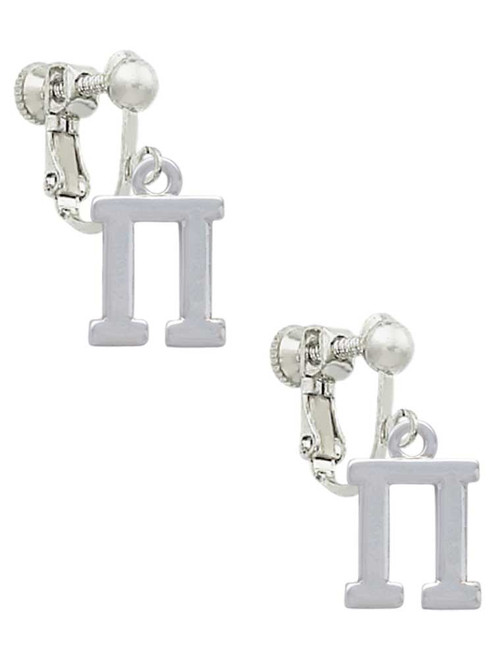 Large Greek Letter - Pi - Clip On Earrings