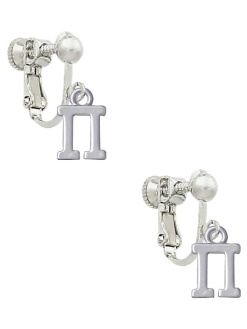 Small Greek Letter - Pi - Clip On Earrings