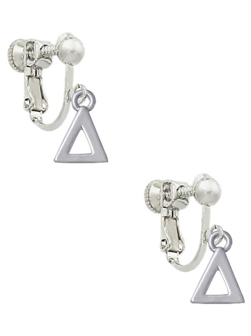 Small Greek Letter - Delta - Clip On Earrings