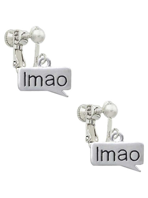 Text Chat - lmao - Laughing My A** Off - Clip On Earrings