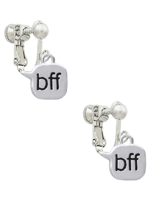 Text Chat - bff - Best Friends Forever - Clip On Earrings