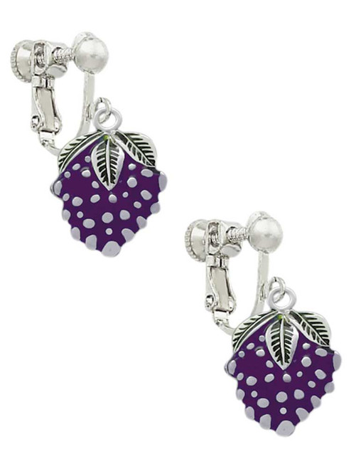 Grapes Clip On Earrings