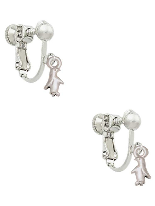 Mini Penguin Clip On Earrings