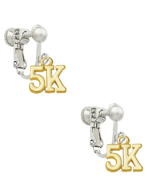 Gold Tone 5K Clip On Earrings