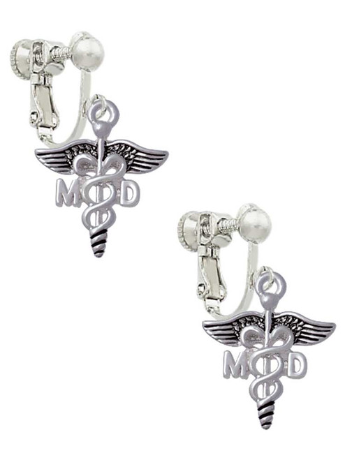 Caduceus - MD Clip On Earrings