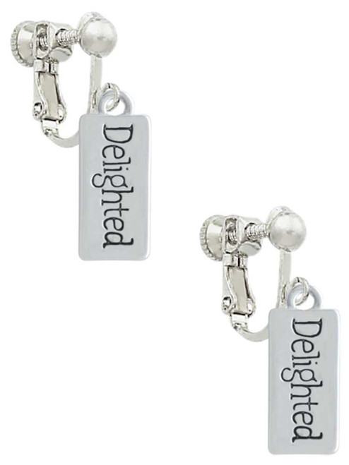 Delighted Rectangle Clip On Earrings