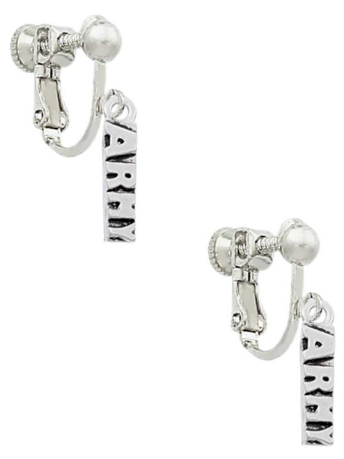 Army Clip On Earrings