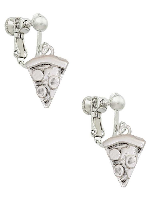 Pizza Slice Clip On Earrings