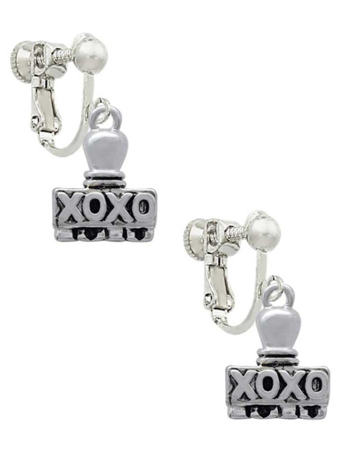 XOXO Stamp Clip On Earrings
