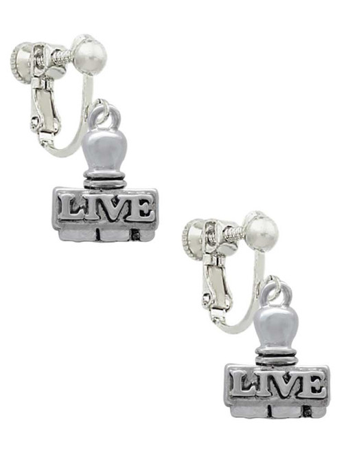 LIVE Stamp Clip On Earrings