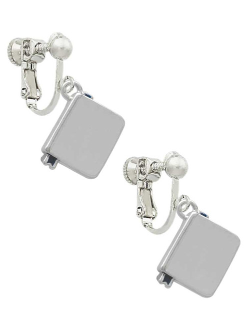 Book Clip On Earrings