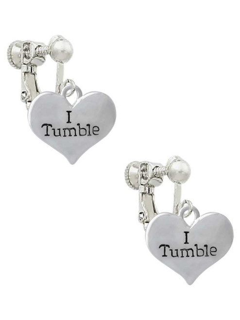 I Tumble Heart Clip On Earrings