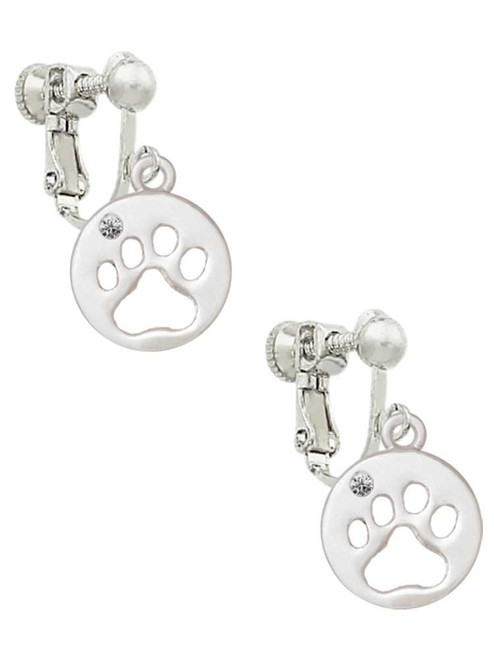 Paw Silhouette Clip On Earrings
