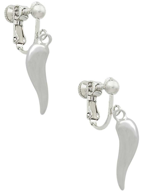 Good Luck Italian Horn Clip On Earrings