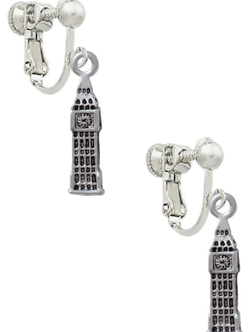 London's Big Ben Clock Tower Clip On Earrings