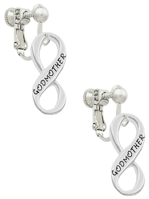 Godmother Infinity Sign Clip On Earrings