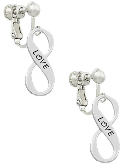 Love Infinity Sign Clip On Earrings