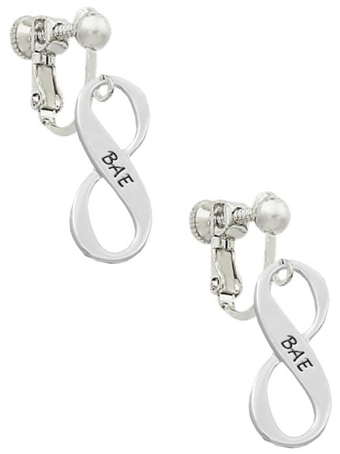 BAE Infinity Sign Clip On Earrings
