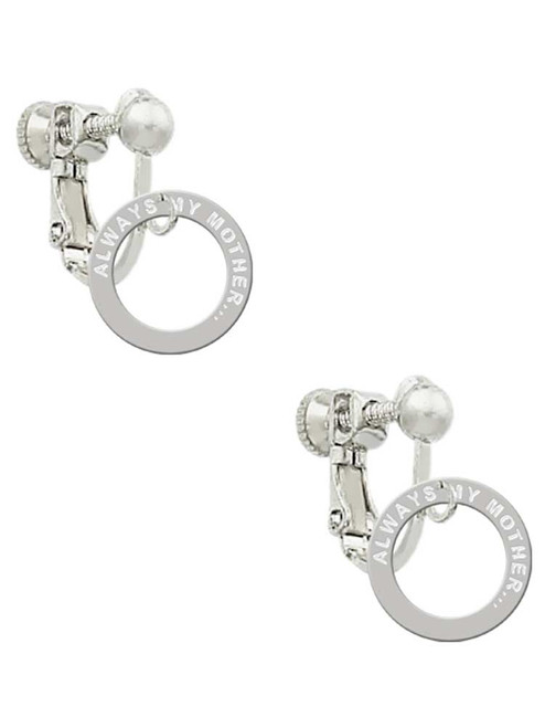 Always My Mother Eternity Ring Clip On Earrings