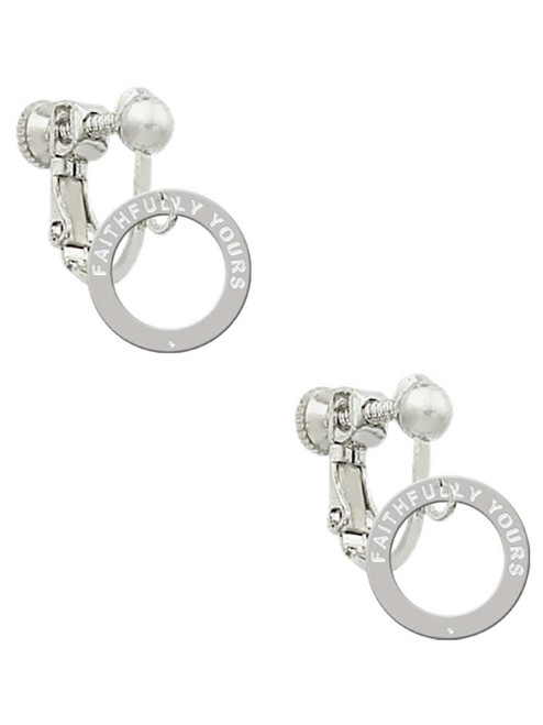 Faithfully Yours Eternity Ring Clip On Earrings