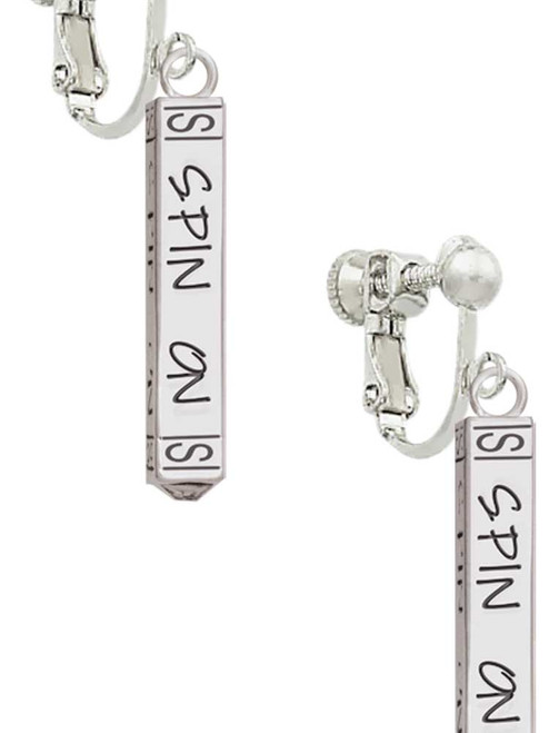Spin On Bar Clip On Earrings