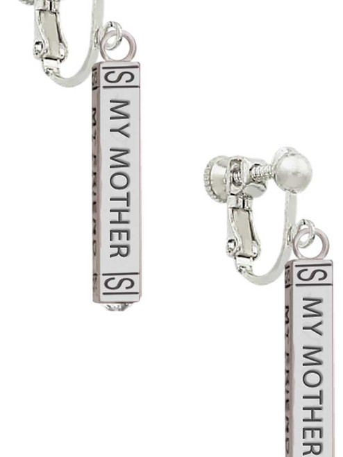 Always My Mother Bar Clip On Earrings