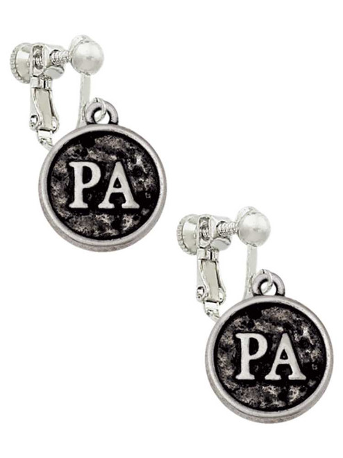 Medical Assistant Caduceus Seal - PA Clip On Earrings