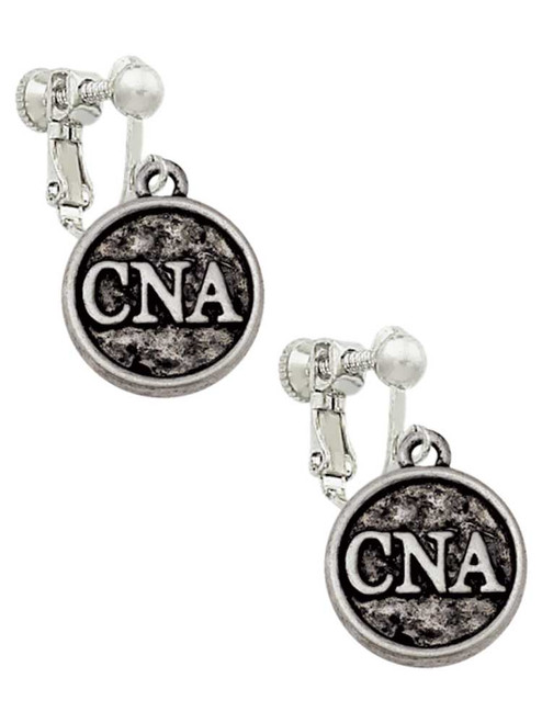 Nurse Caduceus Seal - CNA Clip On Earrings