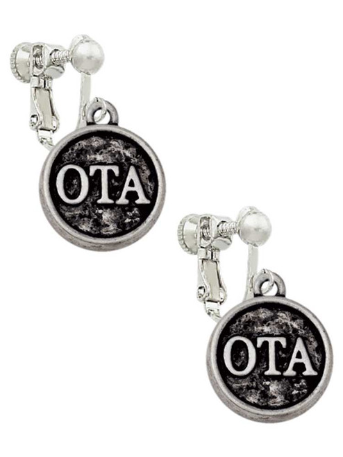 Occupational Therapist Caduceus Seal - OTA Clip On Earrings