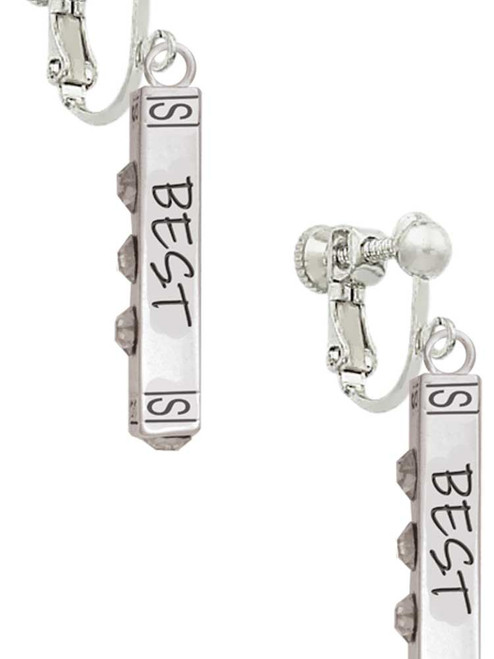 Best Friends Forever Bar Clip On Earrings