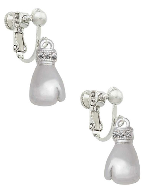 Large Boxing Glove Clip On Earrings