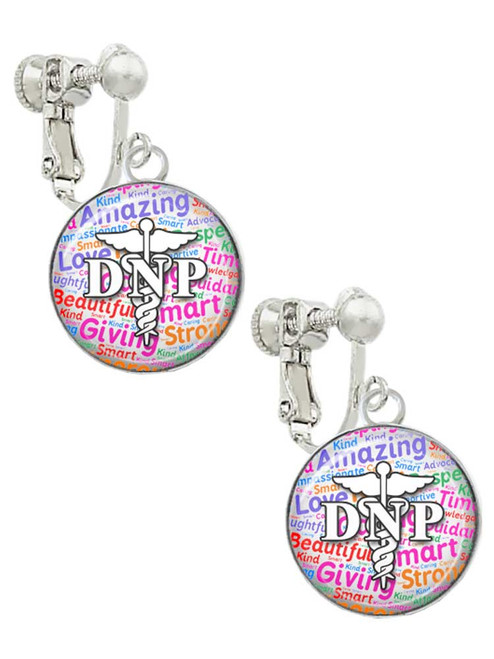 Domed Multi Color DNP Clip On Earrings