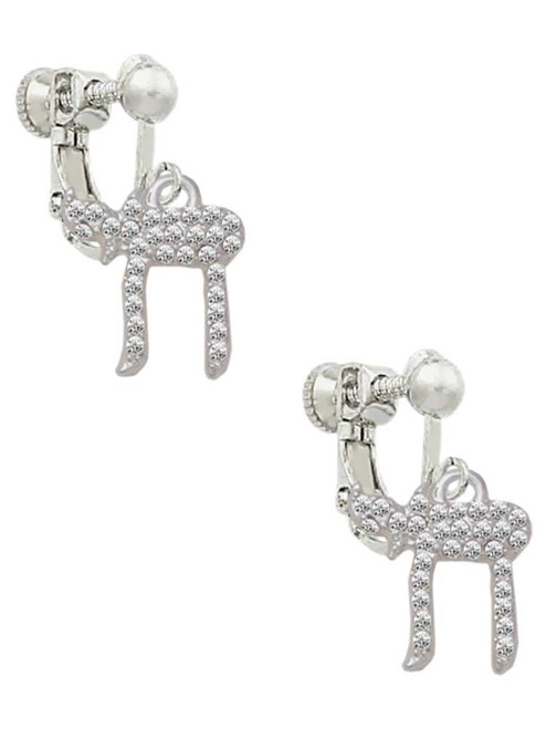 Crystal Chai Clip On Earrings