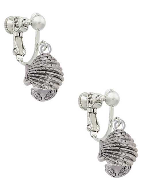 Clam Spinner Clip On Earrings