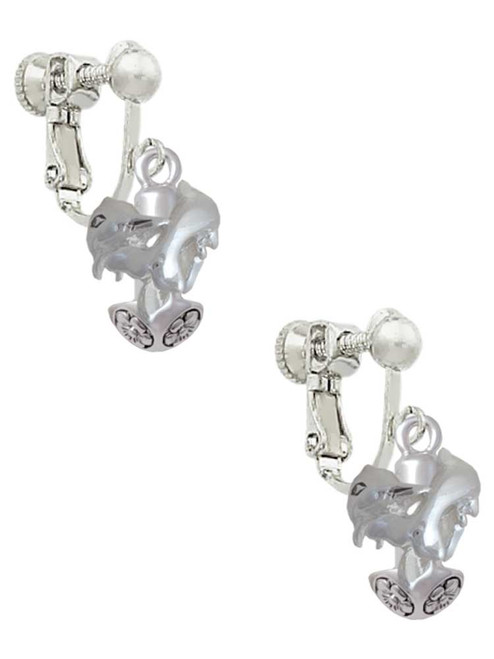 Dolphins Spinner Clip On Earrings