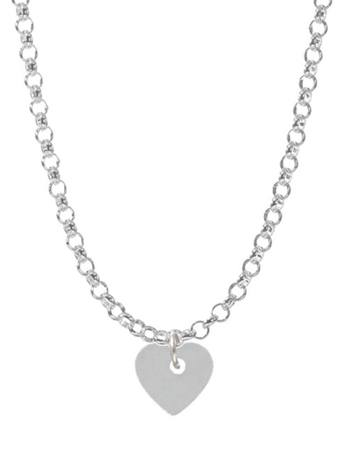 Acrylic 5/16" Imitation Pearl Heart Charm Necklace