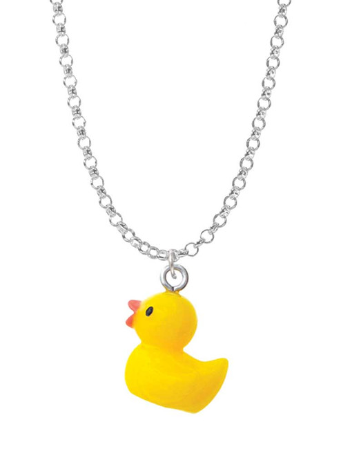 Resin Yellow Ducky Charm Necklace