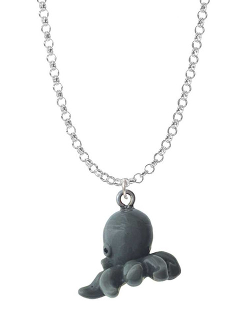Resin Octopus Charm Necklace