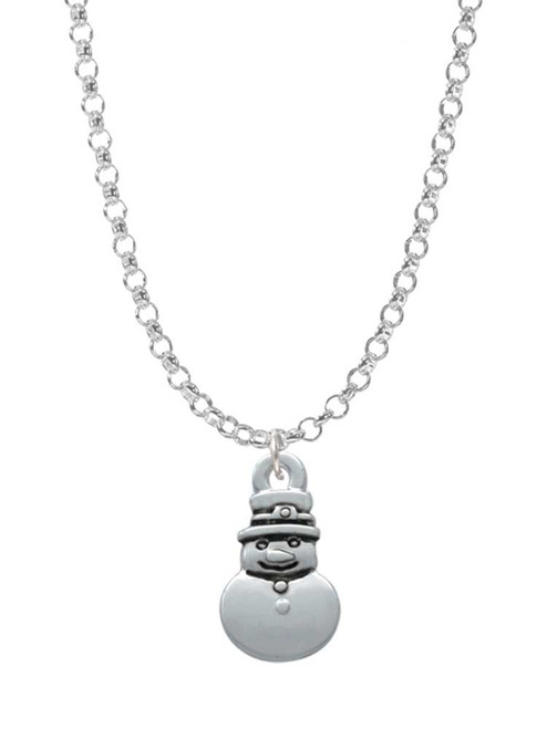 2-D Mini Snowman Charm Necklace