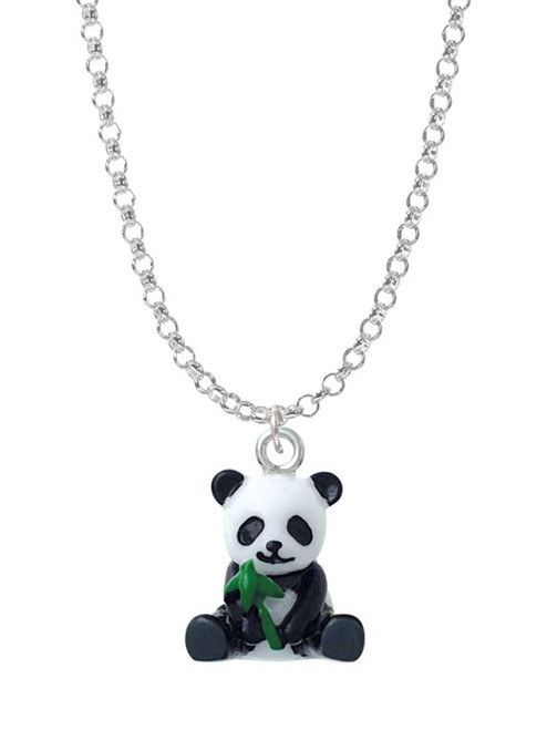 Resin Panda Bear Charm Necklace