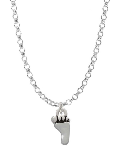 Small Bare Feet Charm Necklace